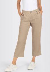 MAC Leinenhose »NORA cropped«, temperaturausgleichend und angenehm auf der Haut