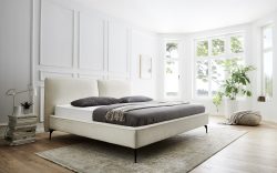 meise.möbel Polsterbett »Infinity erhältlich in verschiedenen Farben und Breiten« mit schwarzen Metallfüssen