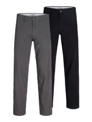 Jack & Jones Chinohose »JPSTKANE DAVE CHINO 2PK MP NOOS«, (Packung, 2 tlg.), In vorgewaschener Qualität