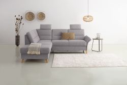Home affaire Ecksofa »Westerland«, Federkern-Polsterung, wahlweise mit Bettfunktion, Bettkasten und Armlehnverstellung