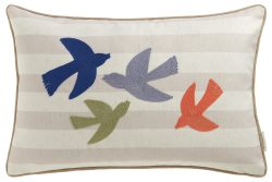 TOM TAILOR HOME Dekokissen »Birds«, bestickt, mit Naturfaseranteil