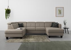 sit&more Wohnlandschaft »Bellucci«, inklusive Kopfteilverstellung und Federkern, wahlweise mit Bettfunktion und Bettkasten