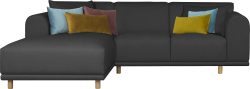 andas Ecksofa »Maroon«, in skandinavischem Design, mit losen Kissen