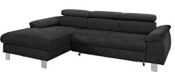 COTTA Ecksofa »Komaris«, mit Kopf- bzw. Rückenverstellung, wahlweise mit Bettfunktion, Bettkasten und RGB-LED-Beleuchtung