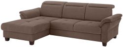 Premium collection by Home affaire Ecksofa »Solvei«, mit Recamierenabschluss und Sitztiefenverstellung. Wahlweise auch mit Kopfteilverstellung und Bettfunktion, Federkern