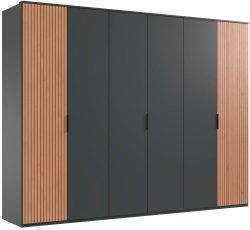 Wimex Drehtürenschrank »Tunis«, inklusive Kranzleiste, Türen in Lamellen Optik
