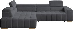 exxpo - sofa fashion Ecksofa »Elianos, hoher Sitzkomfort, aufwendige Kreuzsteppung im Sitz, L-Form« Kopfteile & Sitztiefe verstellbar, ohne Bettfunktion