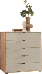 WIEMANN Schubkastenkommode »Cardiff Sideboard, Wäscheschrank, teilmassiv Bianco-Eiche, Schubladen« Glas- oder Massivholzfront, verschiedene Breiten, MADE IN GERMANY, Schubkästen inklusive Selbsteinzug und Dämpfung