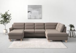 sit&more Wohnlandschaft »Farö«, inklusive Federkern, mit naturfarbenen Füssen, wahlweise mit Bettfunktion und Bettkasten