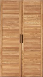 Premium collection by Home affaire Drehtürenschrank »Chamara«, aus massivem Eichenholz, in unterschiedlichen Schrankbreiten erhältlich, Höhe 218 cm