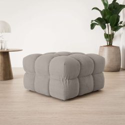 s.Oliver Polsterhocker »COBBO Sitzhocker Bubble-Optik, Masse B/T/H: 80/80/48 cm«, passend zum Sofa, moderne Steppung und hoher Sitzkomfort