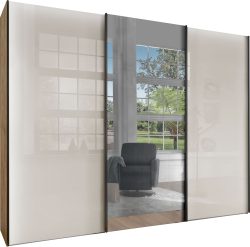 WIEMANN Schwebetürenschrank »Monaco«, hochwertige Glas- und Spiegelfront