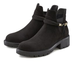 Lascana, LASCANA Stiefelette, mit abnehmbarem Band und Chunky-Sohle vegan