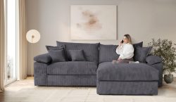 Home affaire Ecksofa »Soft&Cosy XXL L-Form - Breite 303 cm«, Mega-Sofa, in Cord, Federkern-Polsterung
