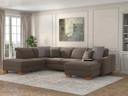 sit&more Wohnlandschaft »Durness«, mit Federkern und hochwertigen Massivholzfüssen, wahlweise mit Kopfteilverstellung, optional mit Bettfunktion und Stauraum