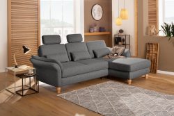 Home affaire Ecksofa »Palazzo«, incl. Sitztiefenverstellung, wahlweise mit Bettfunktion und Stauraum,Federkern