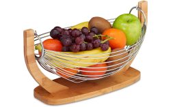 relaxdays Obstschale »Früchtekorb«, 1 tlg., aus Edelstahl