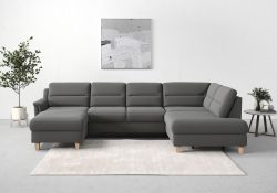 sit&more Wohnlandschaft »Farö«, inklusive Federkern, mit naturfarbenen Füssen, wahlweise mit Bettfunktion und Bettkasten