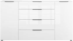 Manjana Möbel Sideboard »Style« mit Metallgriffen & Glasfront, Soft-Close, Selbsteinzug, in 2 Breiten