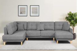 Home affaire Wohnlandschaft »Triplo«, mit Steppung, auch mit Bettfunktion und Bettkasten, incl. 3 Zierkissen