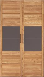 Premium collection by Home affaire Drehtürenschrank »Chamara«, aus massivem Eichenholz, in unterschiedlichen Schrankbreiten erhältlich, Höhe 218 cm