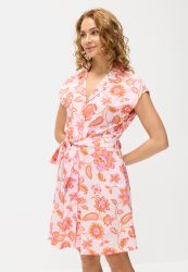 Lascana, LASCANA Hemdblusenkleid, (mit Bindegürtel), aus Leinenmix, mit Reverskragen, Alloverprint