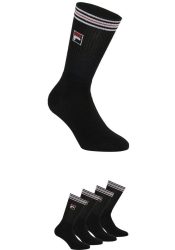 Fila Sportsocken »UNISEX TOP QUALITY FULL TERRY VINTAGE SOCKS«, (4 Paar), sportliches Design mit Logodetail