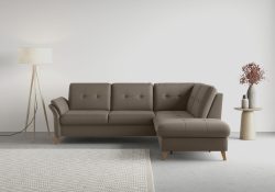 sit&more Ecksofa »Göteborg«, inklusive Sitztiefenverstellung und Federkern, wahlweise mit Bettfunktion und Bettkasten