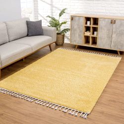 Carpet City Hochflor-Teppich »Pulpy 100«, rechteckig, 30 mm Höhe, mit Fransen, Wohnzimmer