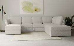 Home affaire Wohnlandschaft »Lavars«, mit Bettfunktion und Stauraum, in zwei verschiedenen Bezugsqualitäten