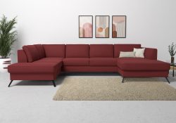 sit&more Wohnlandschaft, inklusive Sitztiefenverstellung, wahlweise mit Bettfunktion, 15cm hoch