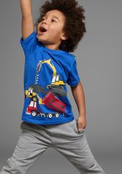 KIDSWORLD T-Shirt »BAUMASCHINEN«, Spruch