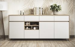 Home affaire Sideboard »Stranda, moderner Schrank, Kommode im Scandi-Style, 198 cm breit«, elegante Rahmenoptik, ausreichend Stauraum, vielseitig einsetzbar
