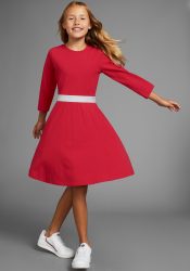 KIDSWORLD Skaterkleid »mit Glitzerband«, mit Glitzerband