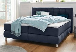 andas Boxspringbett »Salo XXL«, in Samtoptik oder Struktur, 6 Breiten in Überlänge 220cm, 4 Härtegrade
