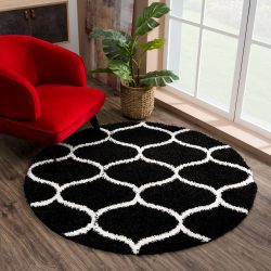Sanat Hochflor-Teppich »Madrid«, rund, 30 mm Höhe, Wohnzimmer, Langflor, Shaggy Teppich