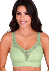 petite fleur Entlastungs-BH, (Packung, 2 Stück), ohne Bügel mit femininer Spitze im Doppelpack, Basic Dessous
