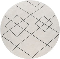 Paco Home Teppich »Haral 785«, rund, 9 mm Höhe, Kurzflor, Scandi Design, Rauten Motiv, Wohnzimmer