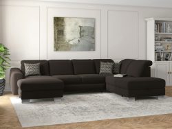 sit&more Wohnlandschaft »Durness«, mit Federkern und hochwertigen Edelstahlfüssen, wahlweise mit Kopfteilverstellung, optional mit Bettfunktion und Stauraum