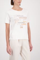 Monari T-Shirt Rundhalsausschnitt, Regular Fit, Strasssteine