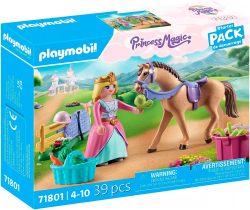 Playmobil® Spielbausteine »Princess Magic Prinzessin mit Pferd 71801«, (39 St.)