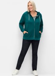 Sheego Shirtjacke »Kapuzensweatjacke«, (1 tlg.)