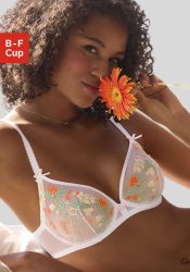 LASCANA Bügel-BH, mit zarter Blumenstickerei und filigranen Accessoires, sexy Dessous