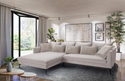 exxpo - sofa fashion Ecksofa »Piazza, elegant und edel, Designsofa mit tollem Sitzkomfort,«, (2 St.), Longchair Ecke in hochwertiger Verarbeitung, Stellmasse 321x187cm