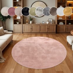 Paco Home Teppich »Soft 380«, rund, 22 mm Höhe, Kuschelteppich - besonders weich, Uni-Farben, ideal im Wohnzimmer & Schlafzimmer