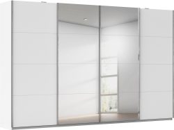 MID.YOU Schiebetürenschrank in weiss , Bensheim 361/230 SP W , Holzwerkstoff , 8 Fächer , 361x230x62 cm , bedruckt,Nachbildung , 000380037967