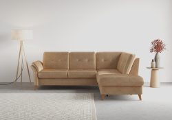 sit&more Ecksofa »Göteborg«, inklusive Sitztiefenverstellung und Federkern, wahlweise mit Bettfunktion und Bettkasten