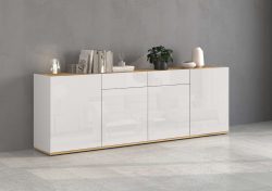 INOSIGN Sideboard »GARDA Sideboard,Kommode, Schrank, Kredenz Grifflos mit Push to Open«, (1 St.), 4 Türen, 2 Schubladen, grifflos Breite 200 cm