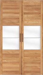 Premium collection by Home affaire Drehtürenschrank »Chamara«, aus massivem Eichenholz, in unterschiedlichen Schrankbreiten erhältlich, Höhe 218 cm