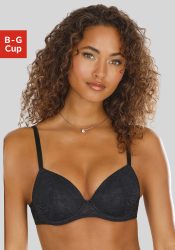 Vivance Push-up-BH, mit Bügel aus zarter Spitze in blumiger Optik, sexy Dessous